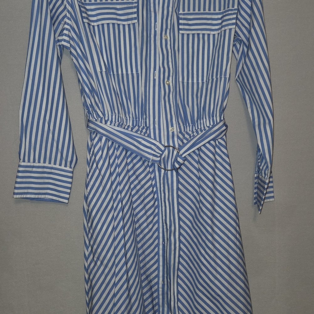 Chic Striped Long Sleeve Dress